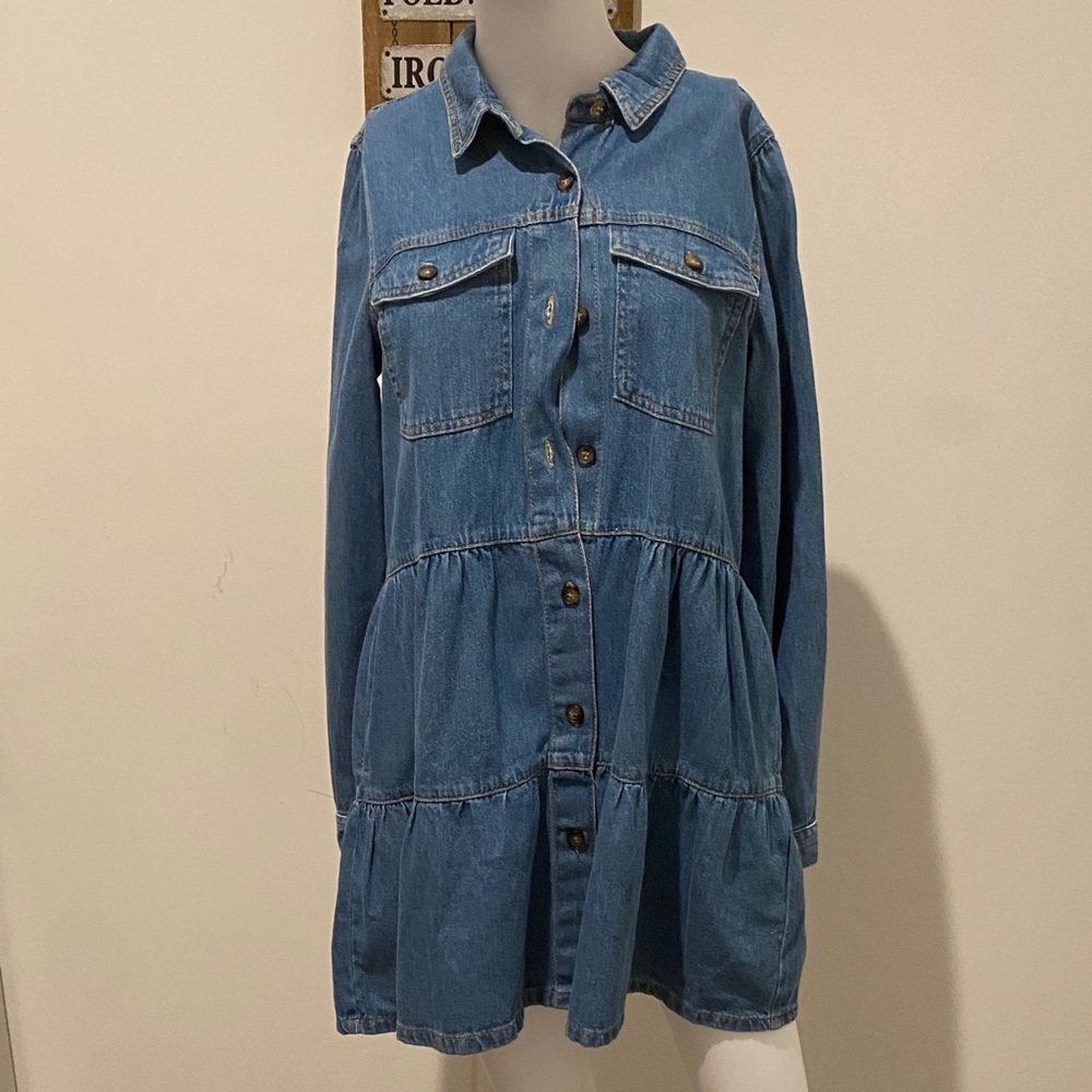 Free People Blue Denim Dress